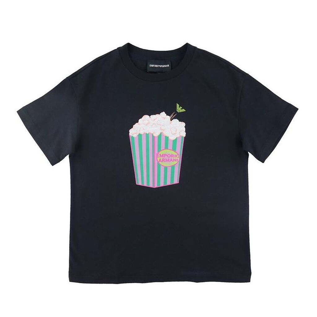 Emporio Armani T-shirt - Navy m. Popcorn