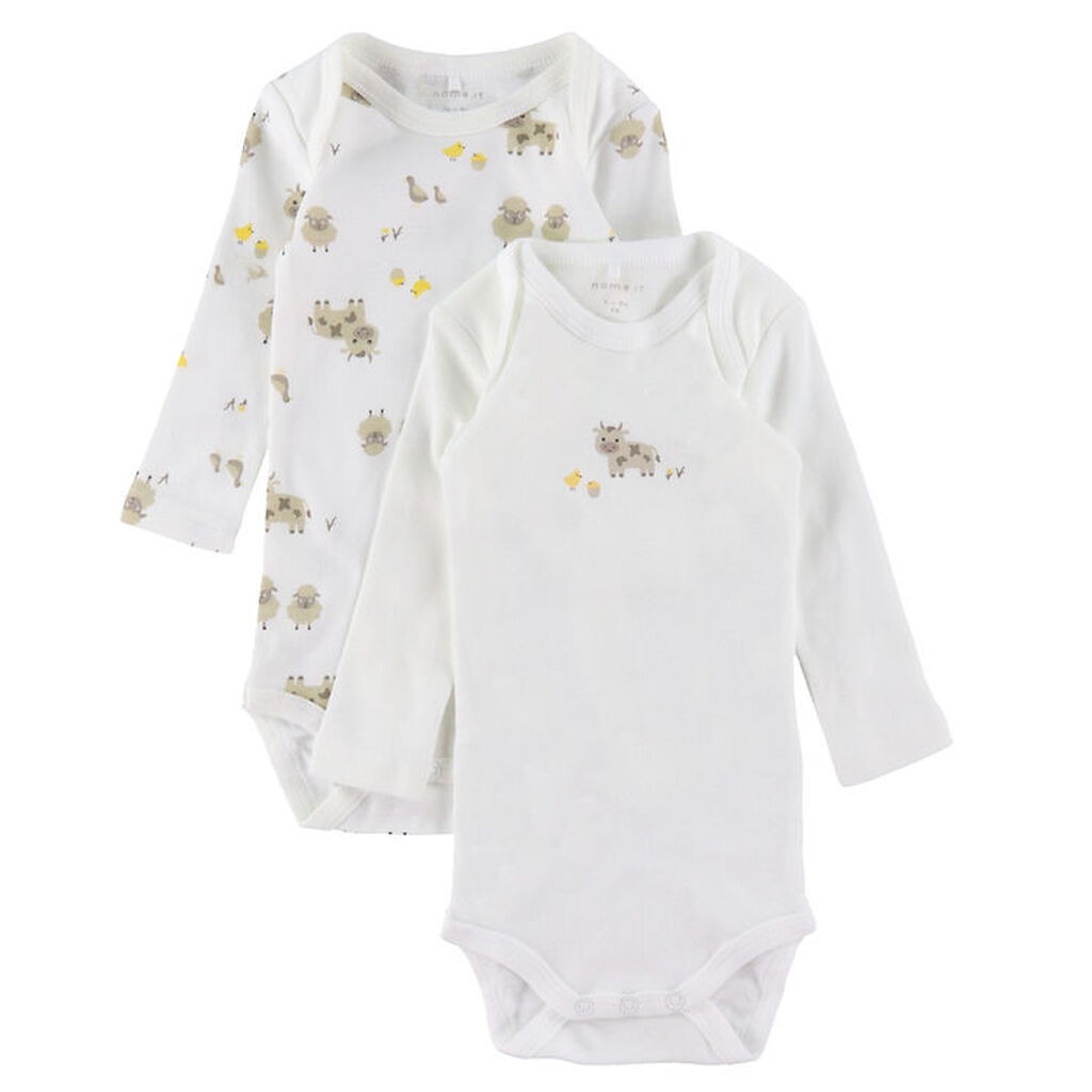Name It Body l/æ - Noos - NbnBody - 2-pak - Bright White/Farm An