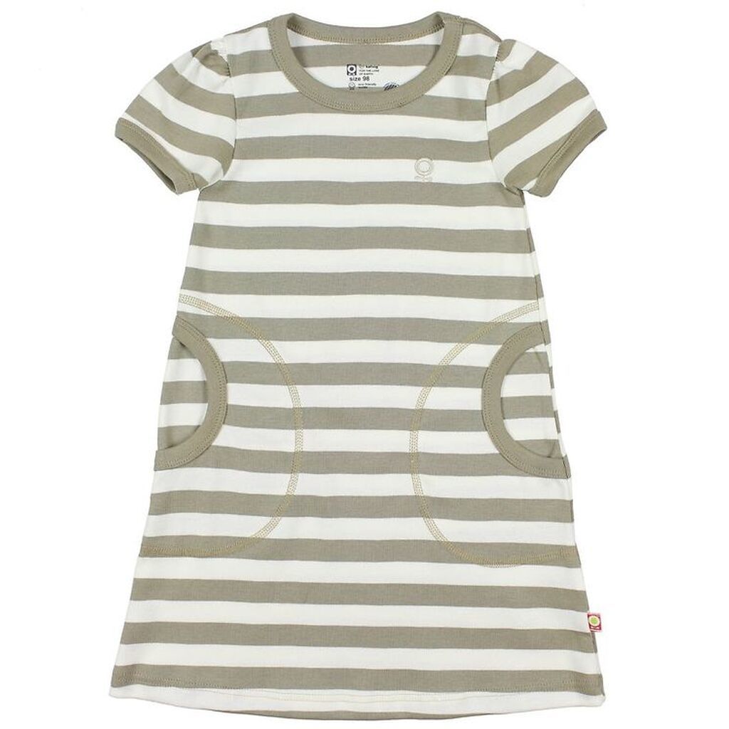 Katvig Kjole - Sand/Creme stribet
