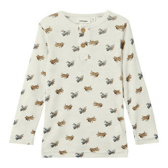 Lil' Atelier Bluse - Uld/Modal - NmmNalu - Turtledove/MELANGE