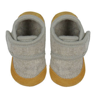 En Fant Hjemmesko - Uld - Sand Melange