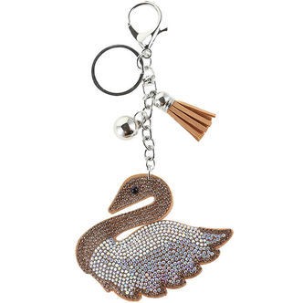 By Stær Nøglering - Svane - Guldfarvet/Multi