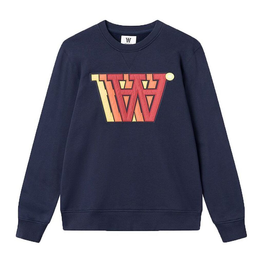 Wood Wood Sweatshirt - Tye Applique - Navy