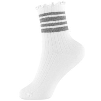 Name It Strømper - Rib - NkfSille - Bright White/Grey Melange