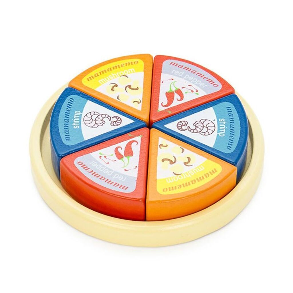 MaMaMeMo Legemad - Træ - Rund Ost m. Trekanter