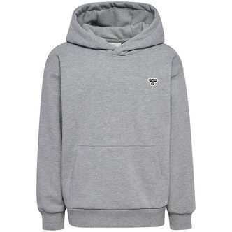 Hummel Hættetrøje - hmlJr Loose Hoodie - Grey Melange