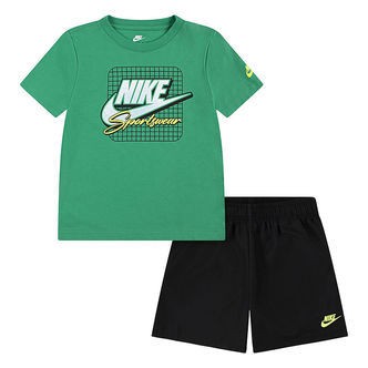 Nike Shortssæt - T-shirt/Shorts - Grøn/Sort