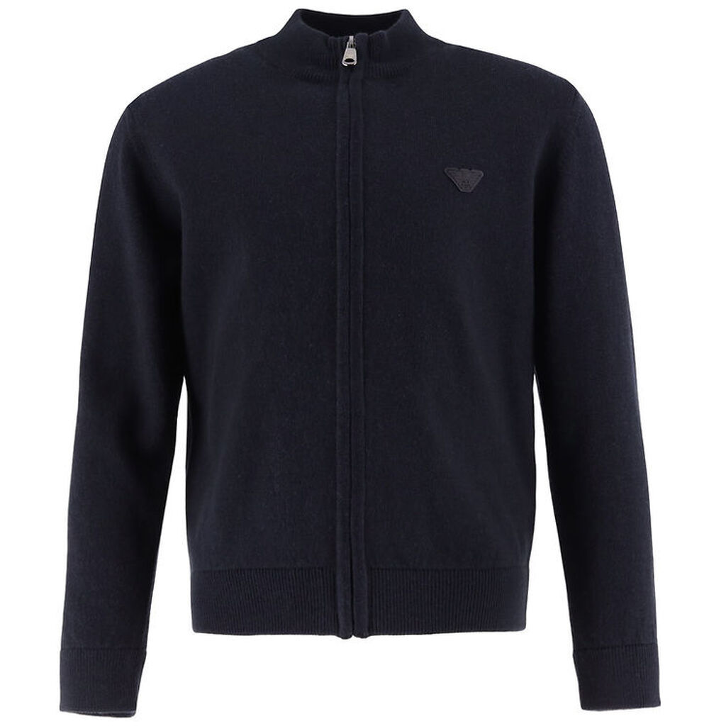 Emporio Armani Cardigan - Strik - Bomuld/Uld - Blue Navy