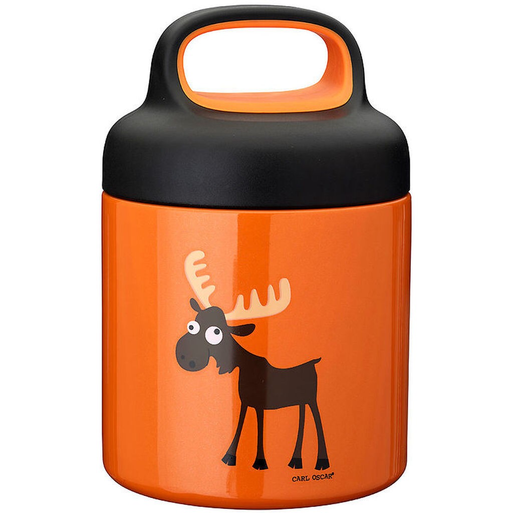 Carl Oscar Termomadkasse - 0,3 L - TEMP LunchJar - Orange m. Elg