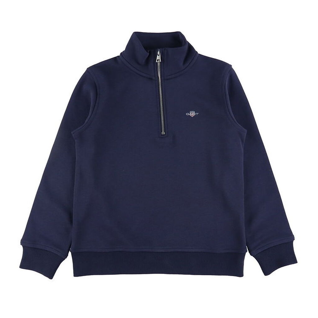 GANT Sweatshirt - Shield Half Zip - Evening Blue