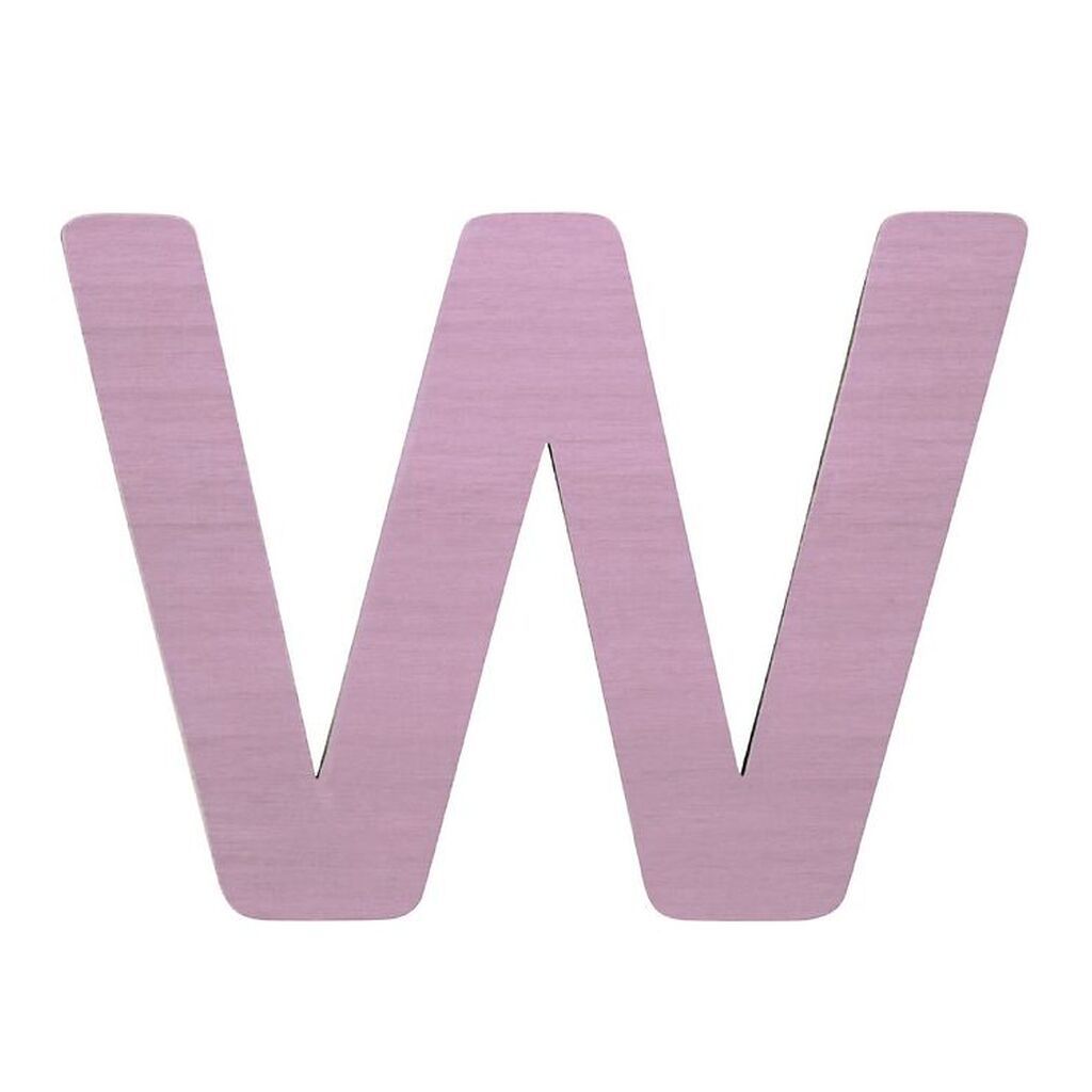 Sebra Træbogstaver - W - Pastel Pige