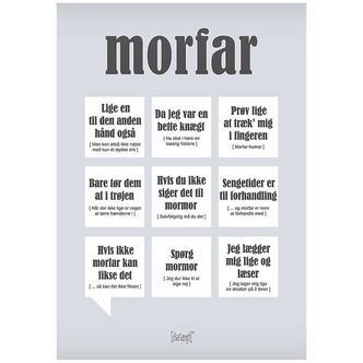 Dialægt Plakat - 30x42 - Morfar