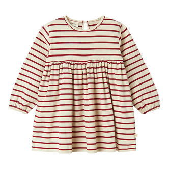 Lil' Atelier Kjole - NmfLima - Turtledove/Red Dahlia