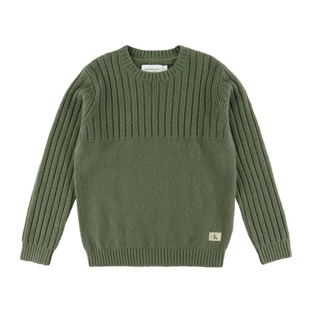 Calvin Klein Bluse - Strik - Dusty Olive