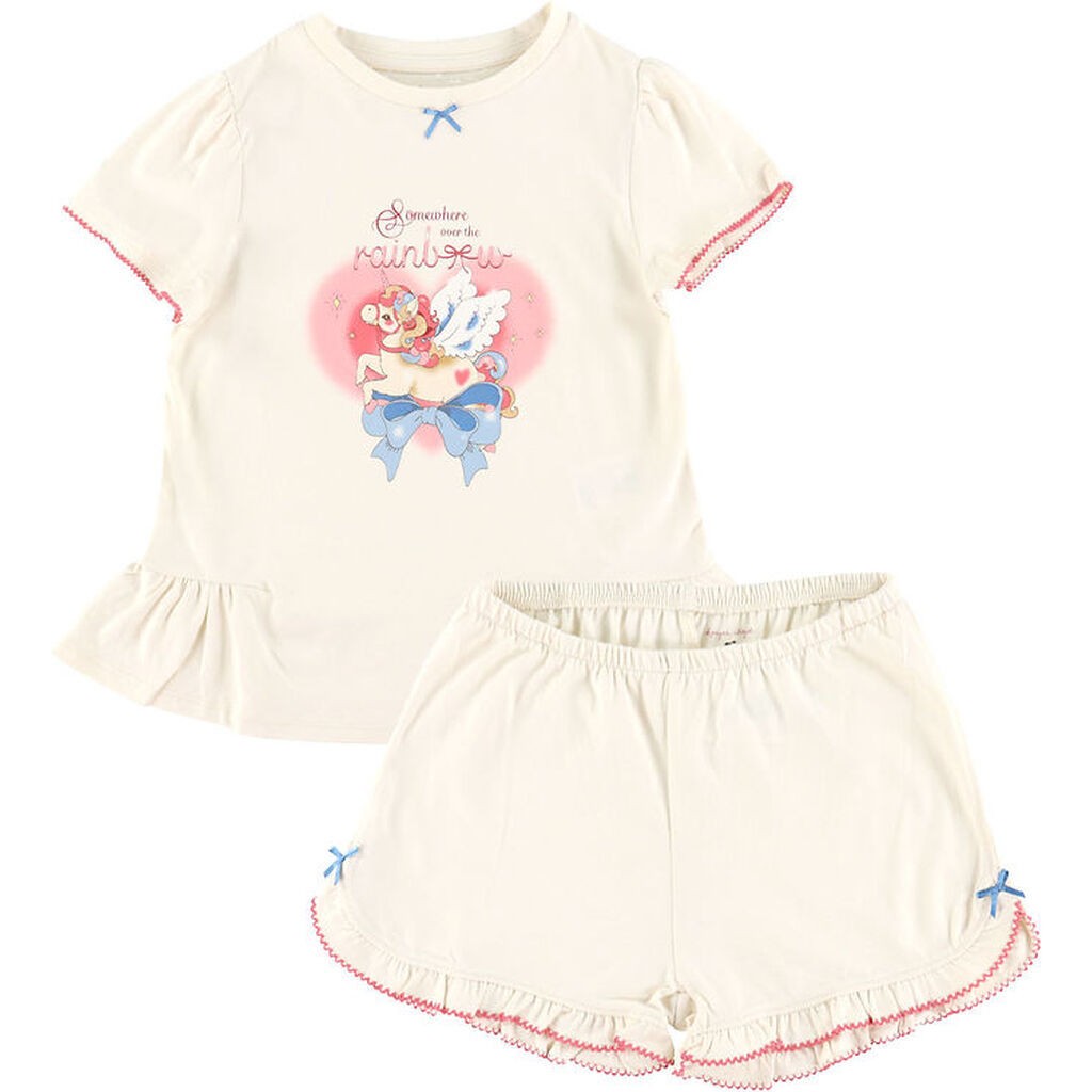 Konges Sløjd Shortssæt - T-shirt/Shorts - Famo Frill - Ecru