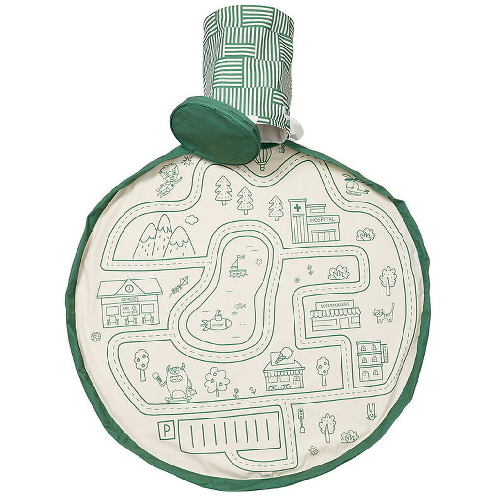 Play&Go Legetøjstæppe/Kurv - 2-i-1 - Roadmap