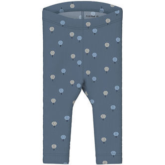 Name It Leggings - Rib - NbmKaboon - China Blue m. Luftballoner