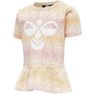 Hummel T-shirt - hmlAlba - Hvid m. Prikker