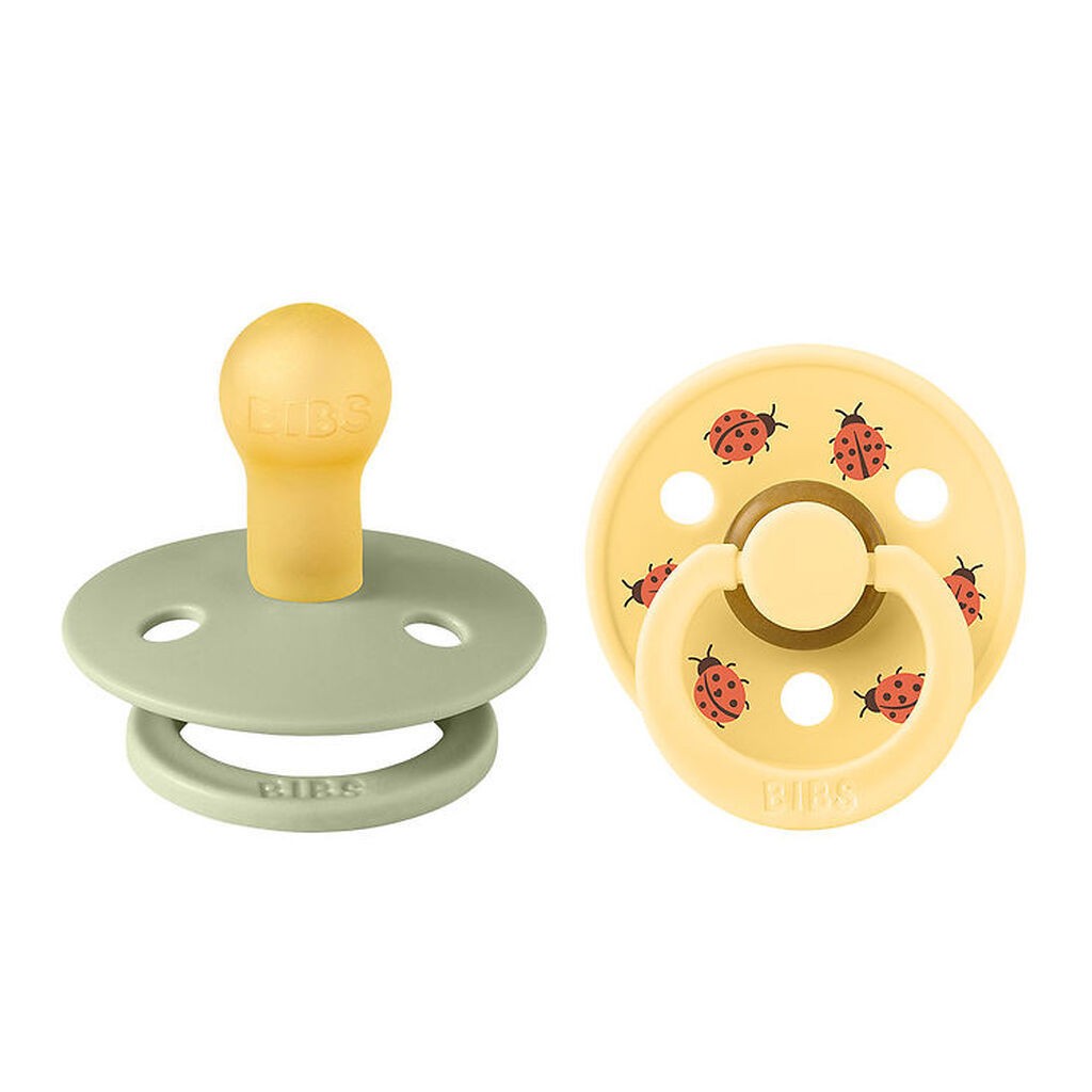 BIBS Colour Sutter - Str. 1 - 2-pak - Rund - Sage Mix