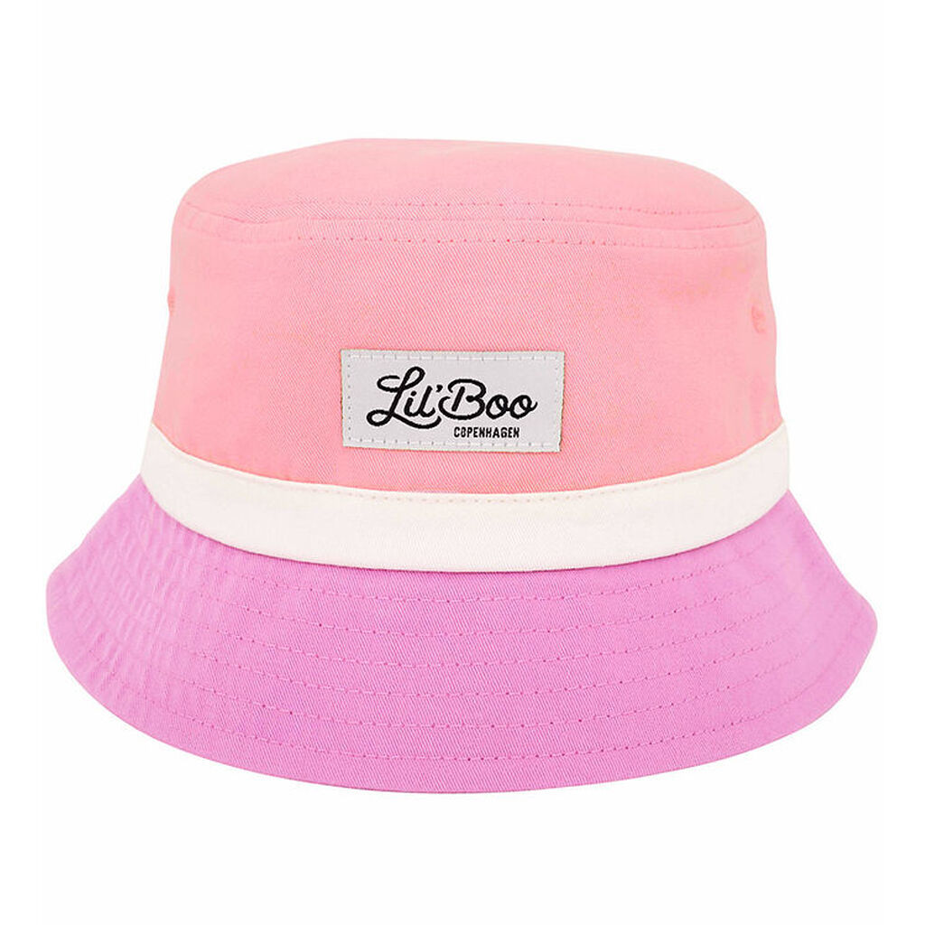 Lil' Boo Copenhagen Bøllehat - Block - Pink/Lilla