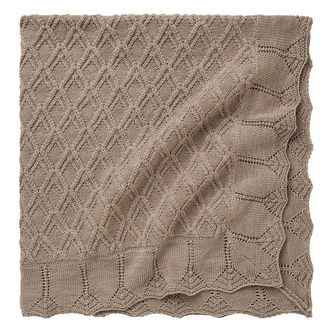 Name It Tæppe - Uld - 85x85 cm - Strik - Satellite