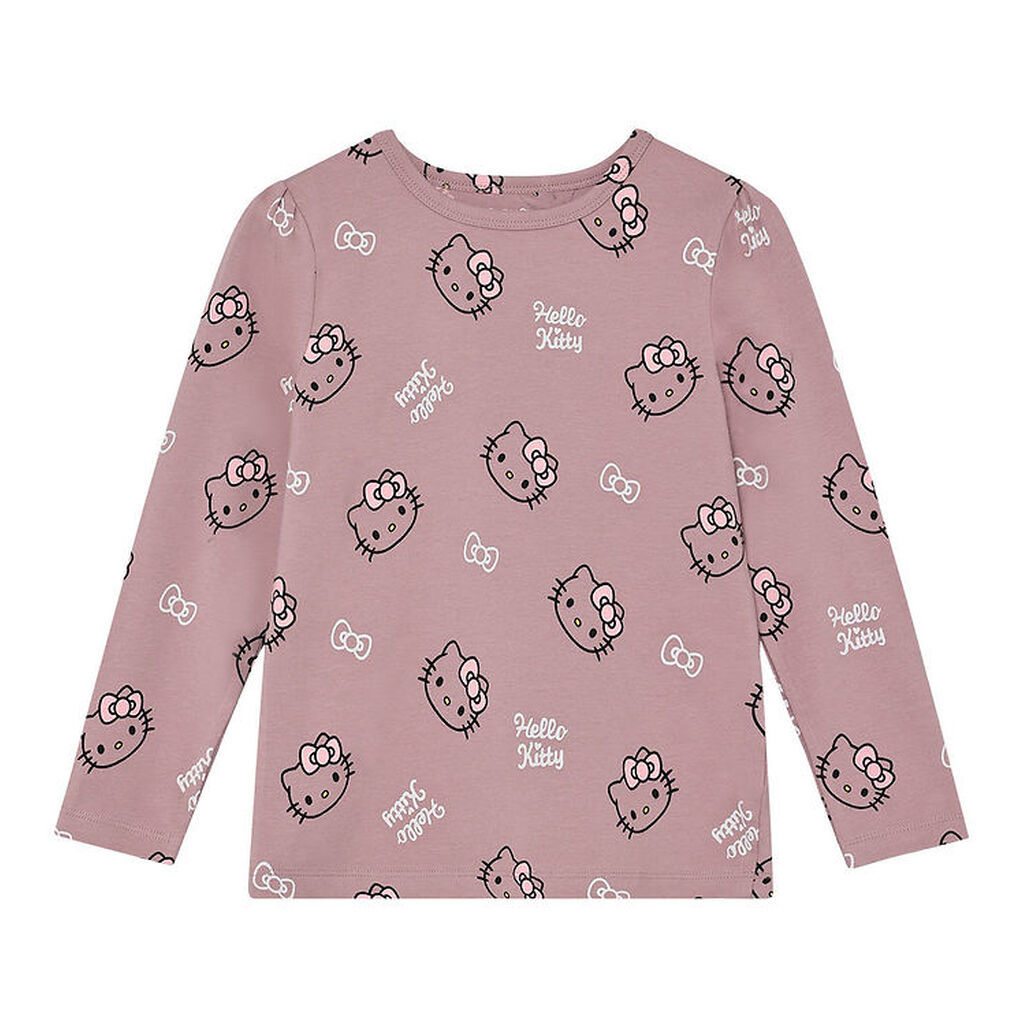 Minymo Bluse - Hello Kitty - Woodrose