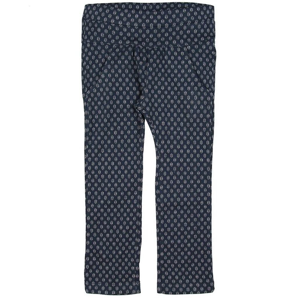 En Fant Bukser - Støvet Blå m. Mønster