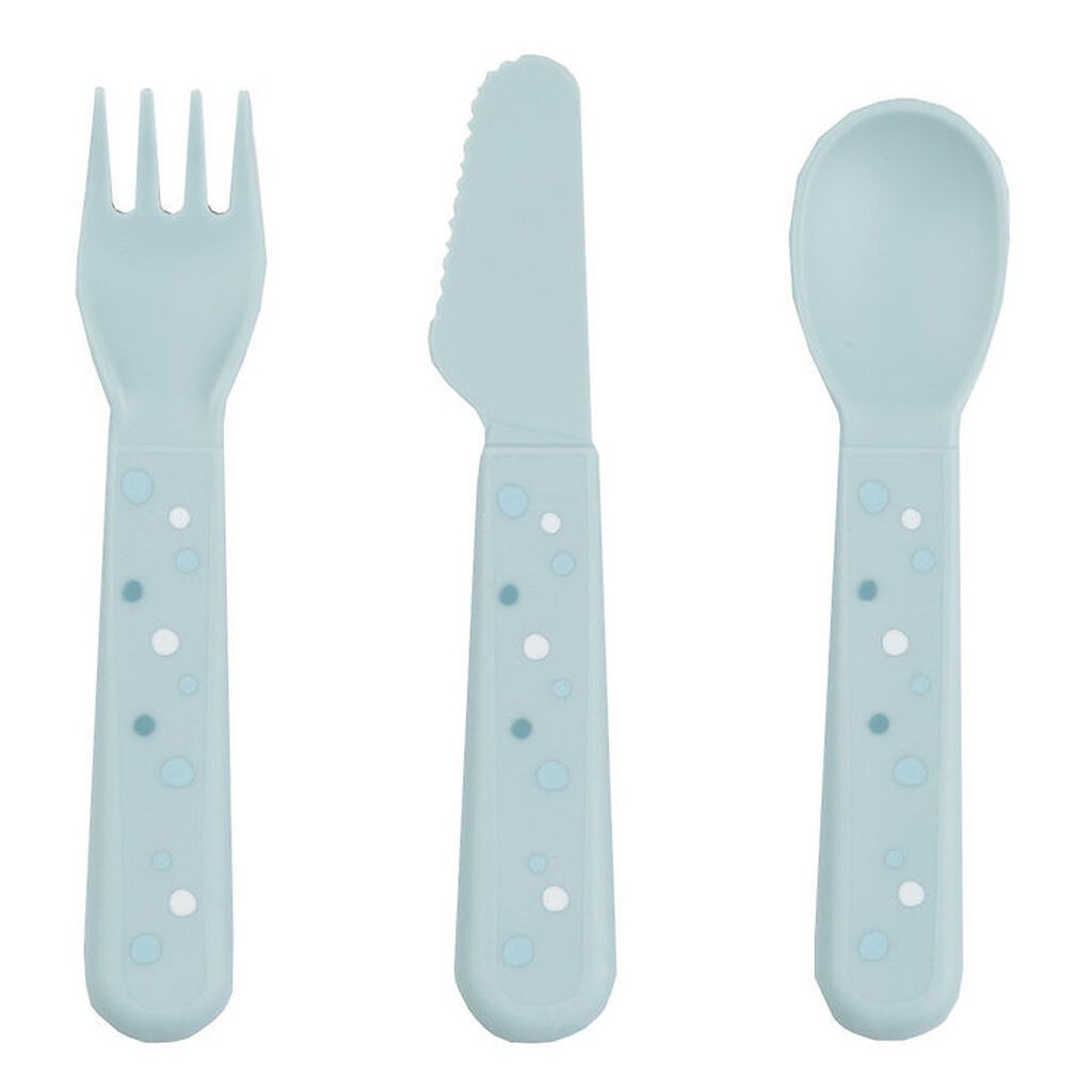 Done by Deer Børnebestik - 3 stk - Happy Dots - Blue