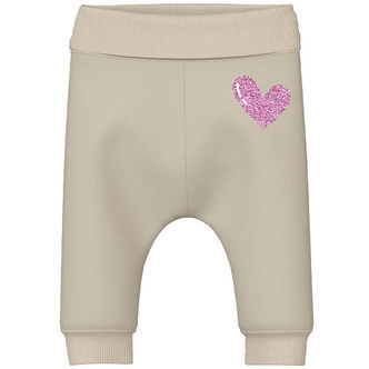 Name It Sweatpants - NbfVrillie - Summer Sand/Hearts