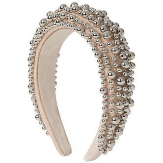 DAY ET Hårbøjle - Beaded Chrome Hair Band - Silver