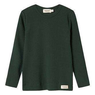 MarMar Bluse - Rib/Modal - Dark Leaf