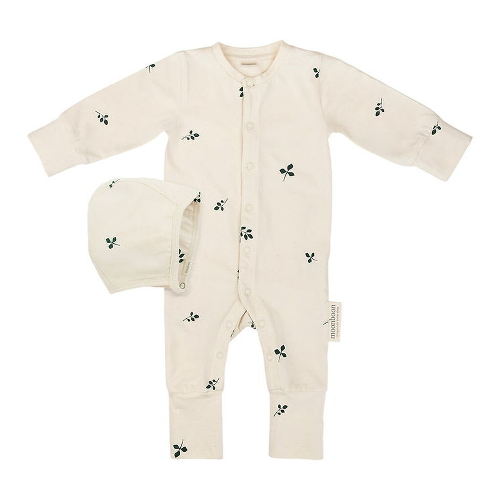 Moonboon Natdragt m. Babyhjelm - Gaveæske - Leaf