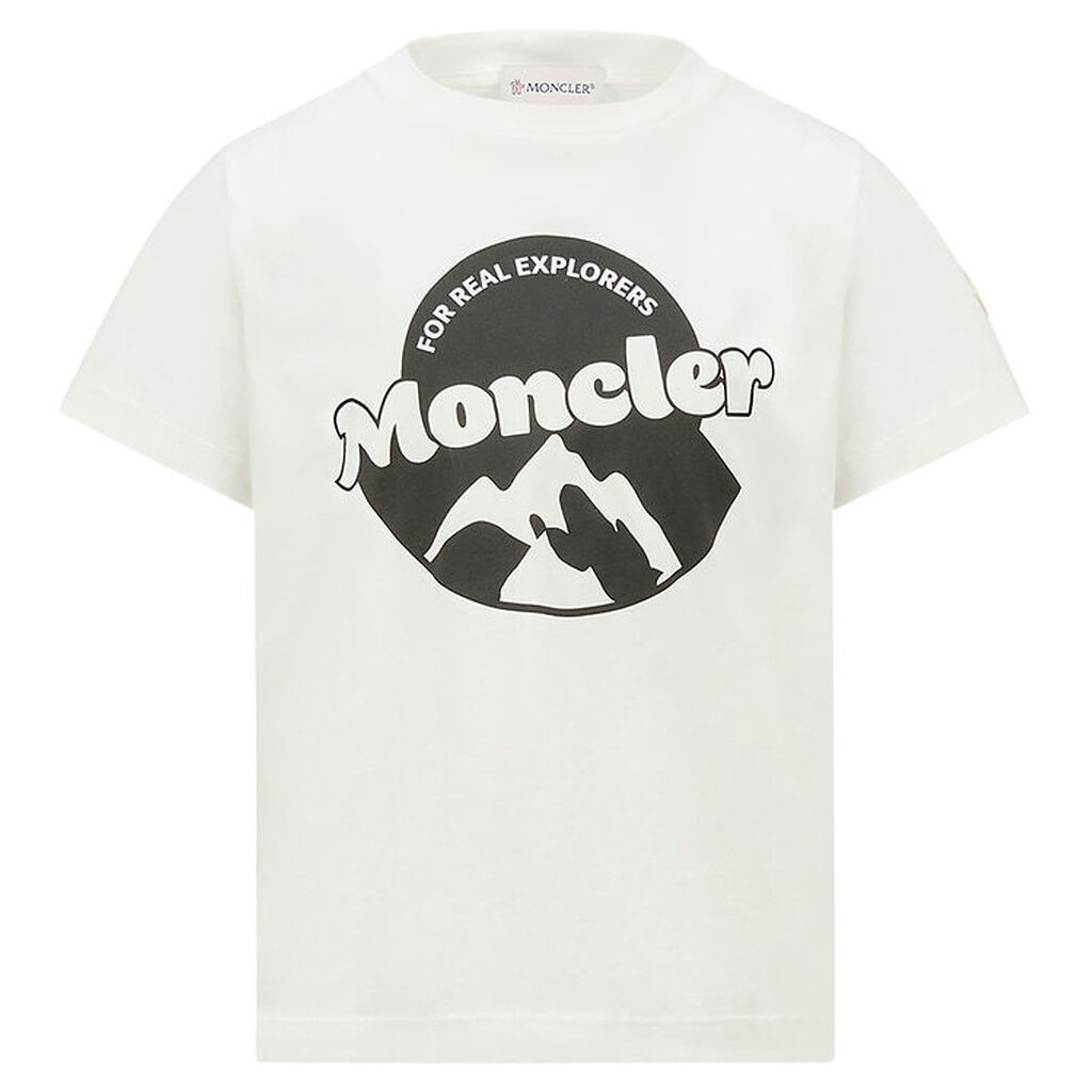 Moncler T-shirt - Hvid m. Print