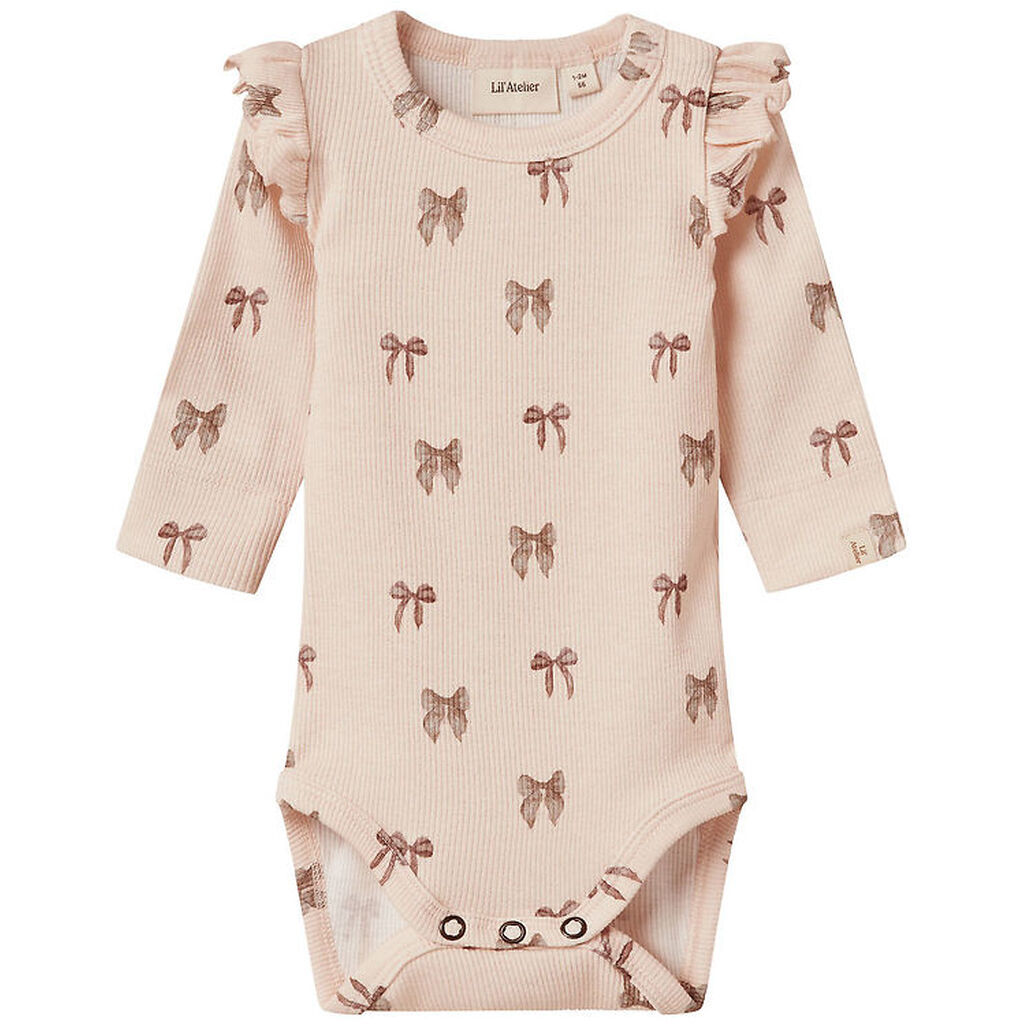Lil' Atelier Body l/æ - Rib - NbfGavo - Silver Peony/Bow