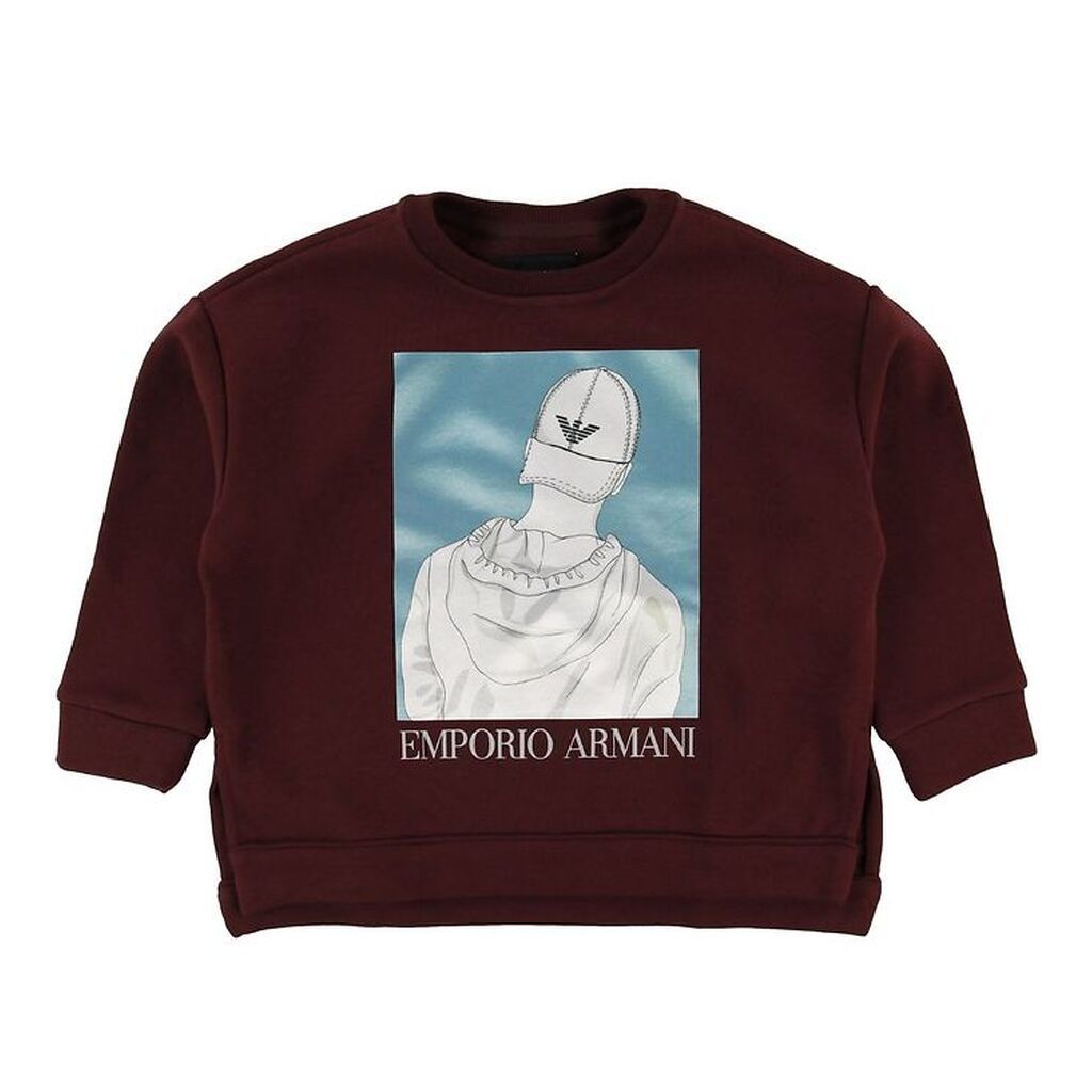 Emporio Armani Sweatshirt - Bordeaux m. Print