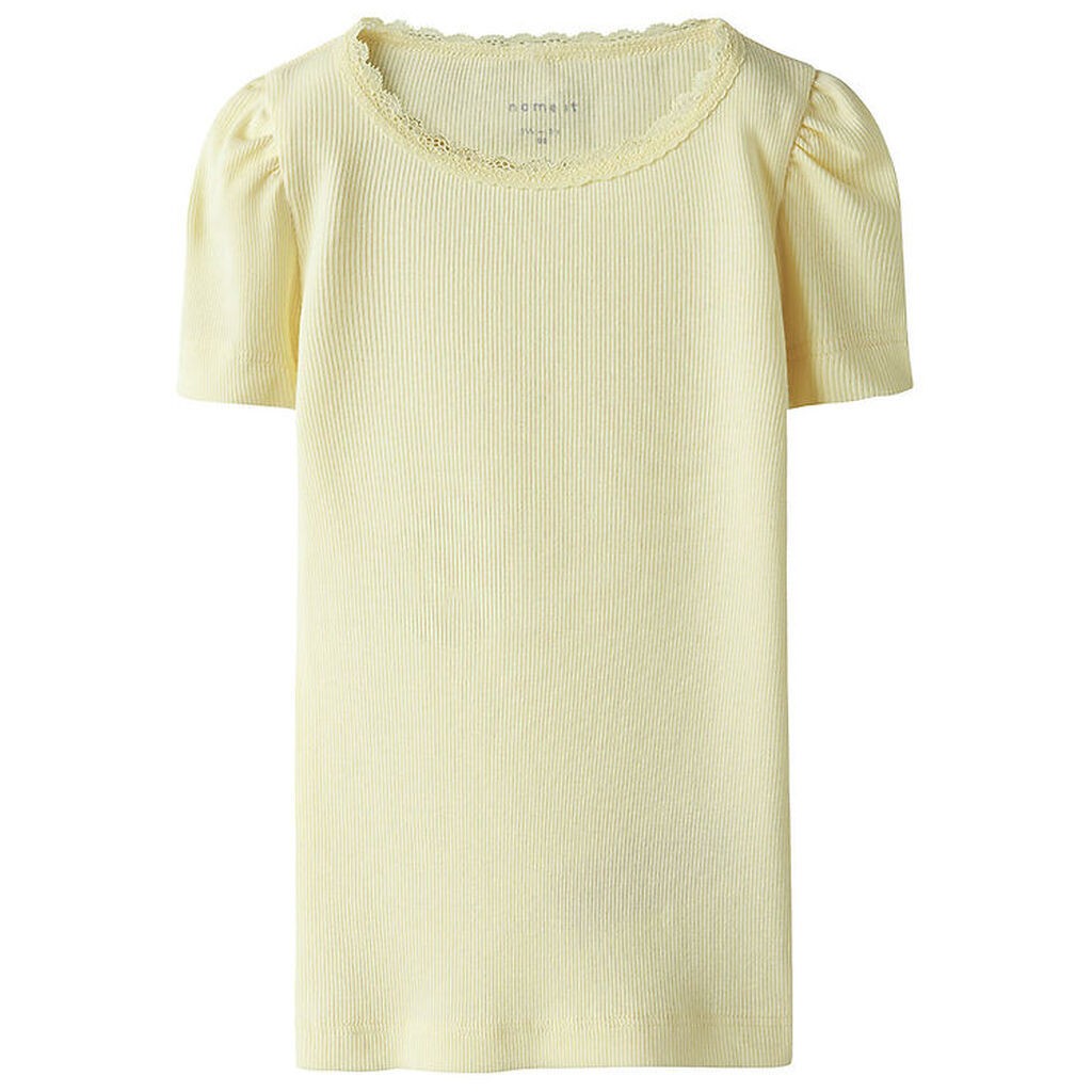 Name It T-shirt - Rib - Noos - NmfKab - Pastel Yellow