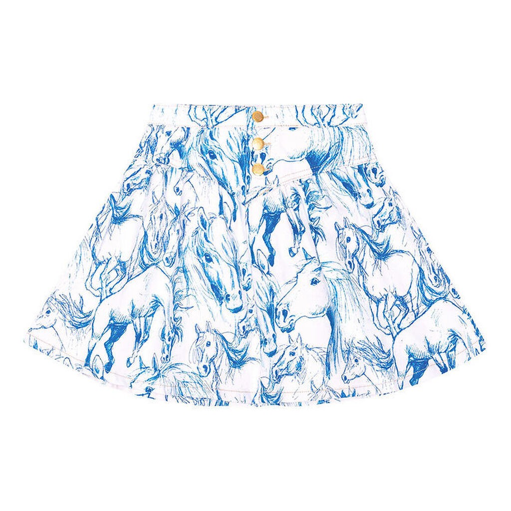 Molo Nederdel - Denim - Betsy - Blue Horses