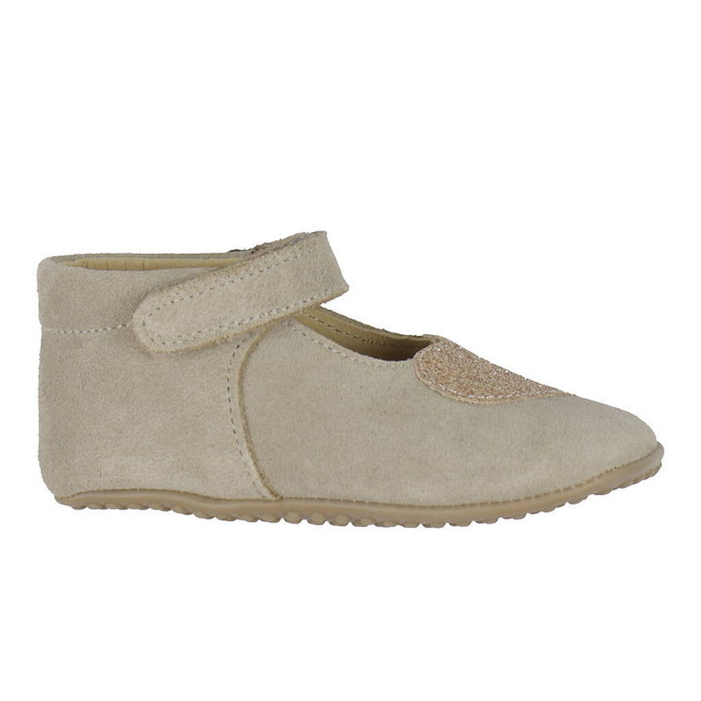 Pom Pom Hjemmesko - Beginners Ballerina Heart - Light Camel