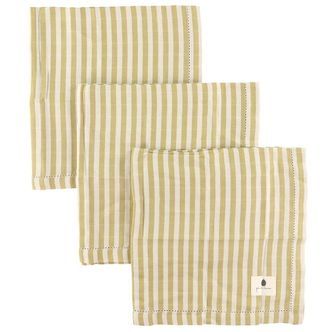 Pine Cone Stofble - 3-pak - 70x70 cm - Edith - Mustard Stripe