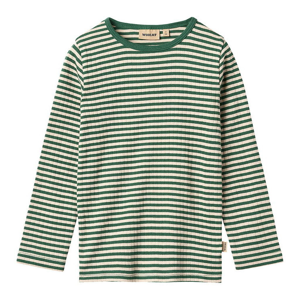 Wheat Bluse - Rib - Stig - Green Stripe