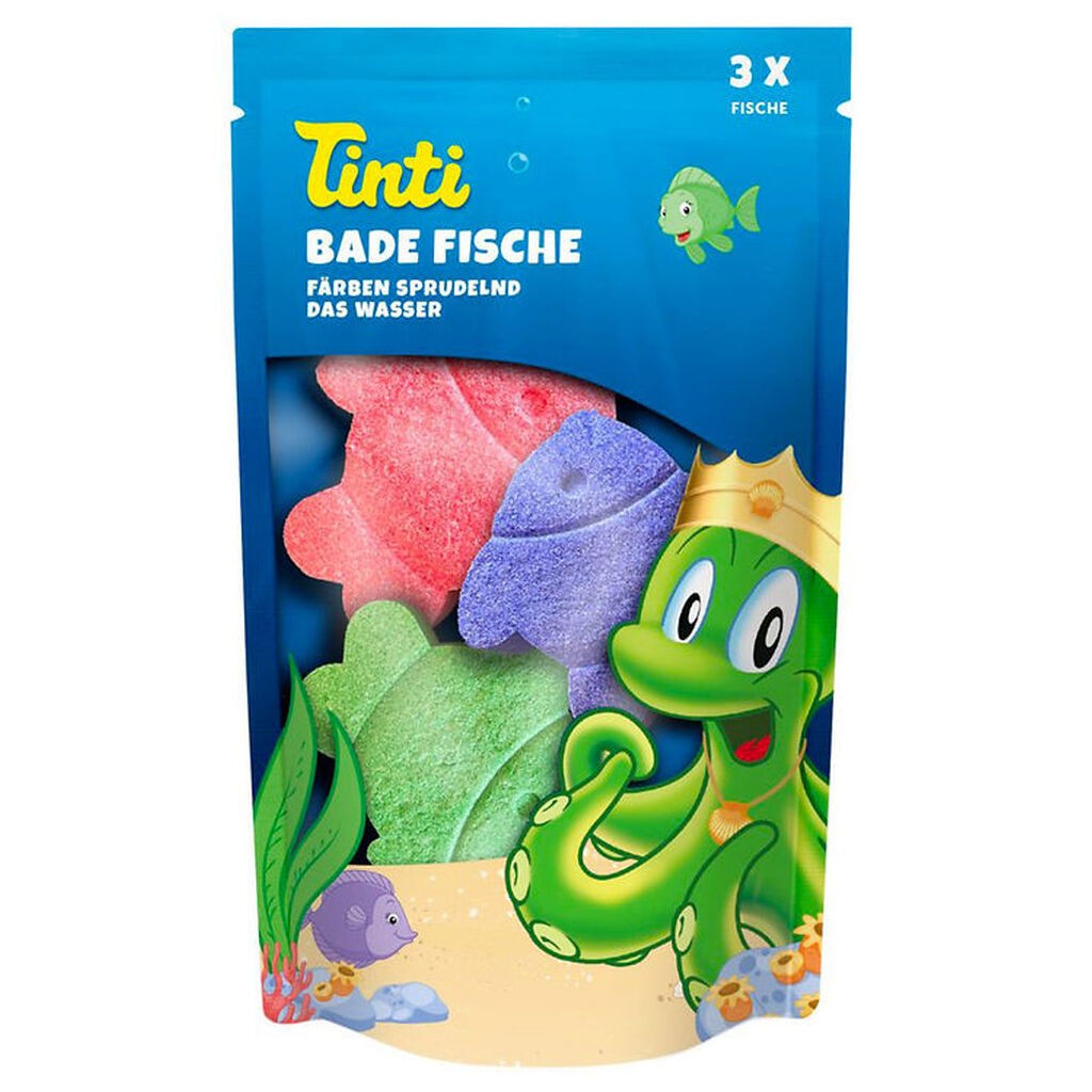 Tinti Badebomber - Fisk - 3-pak - Rød/Lilla/Grøn