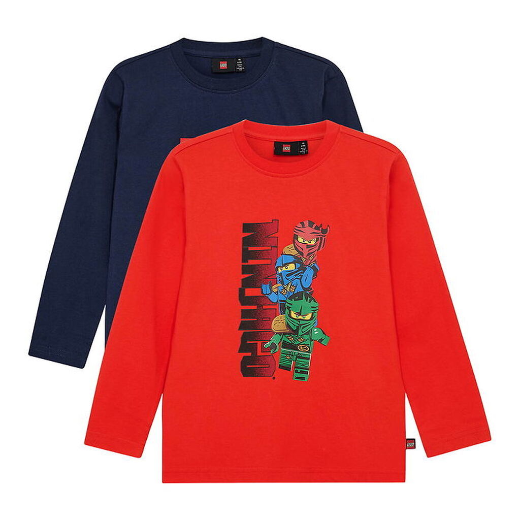 LEGOÂ® Wear Ninjago Bluse - 2-Pak - LwTaffy - Blå/Rød