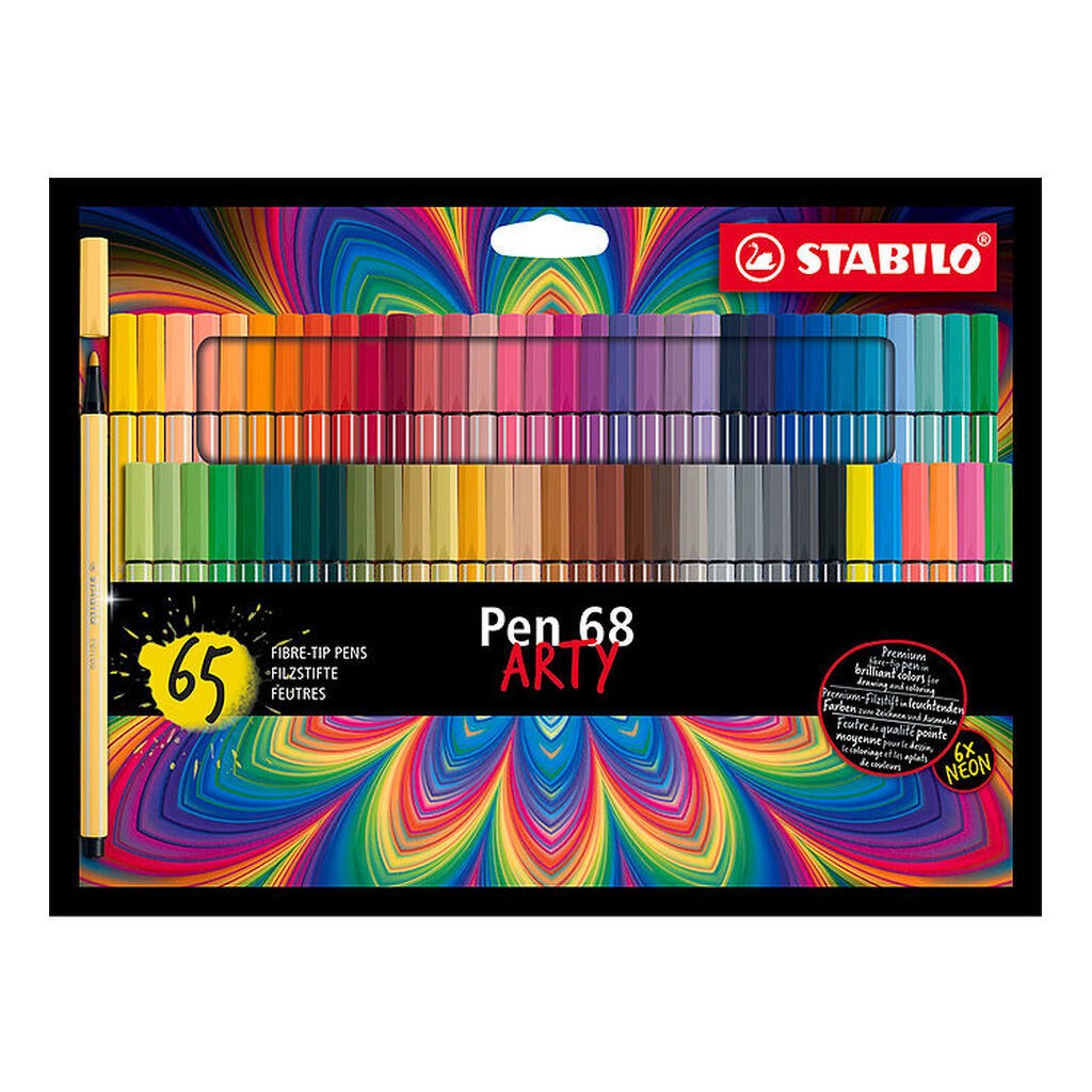 Stabilo Tuscher - Pen 68 Arty - 65 stk. - Multifarvet
