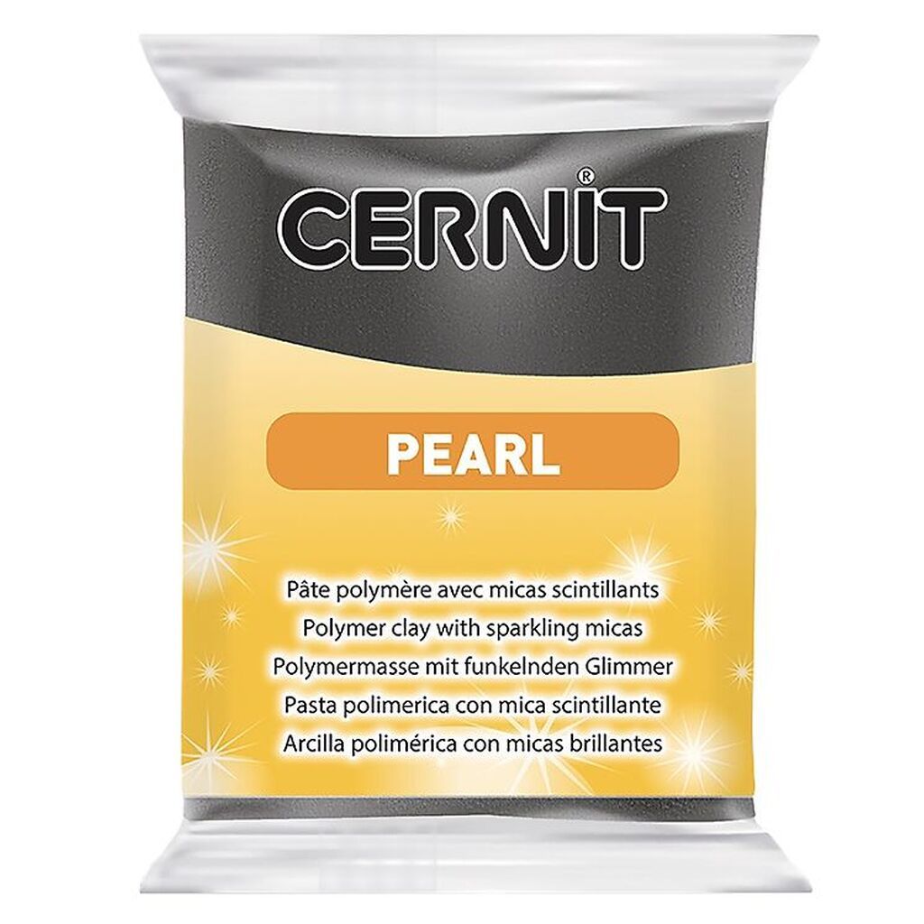 Cernit Polymer Ler - Pearl - Sort