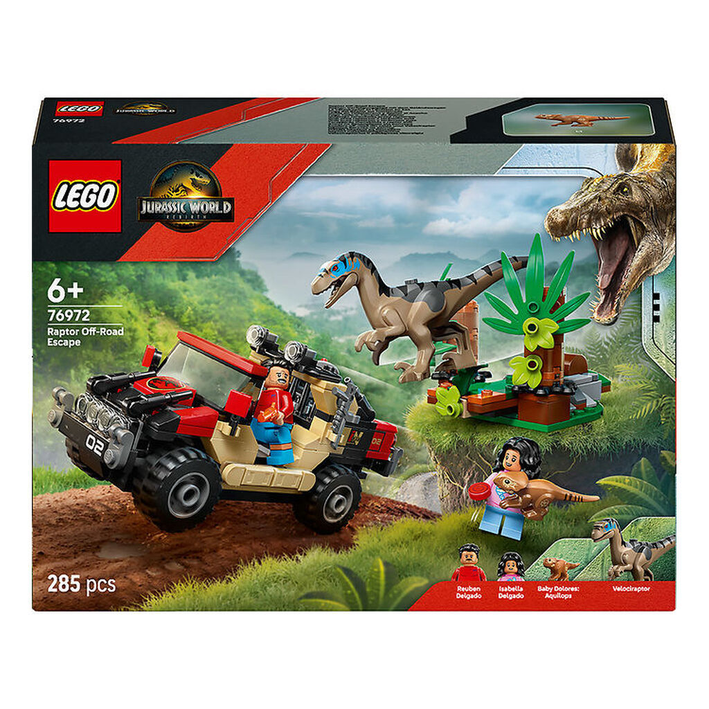 LEGOÂ® Jurassic World - Flugt fra Raptor 76972 - 285 Dele