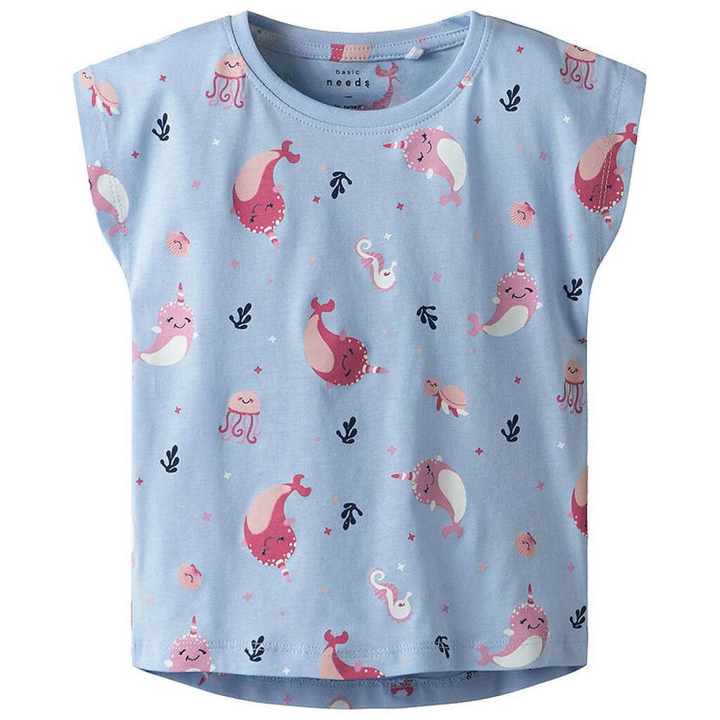 Name It T-shirt - NmfVigga Chambray Blue/Whale