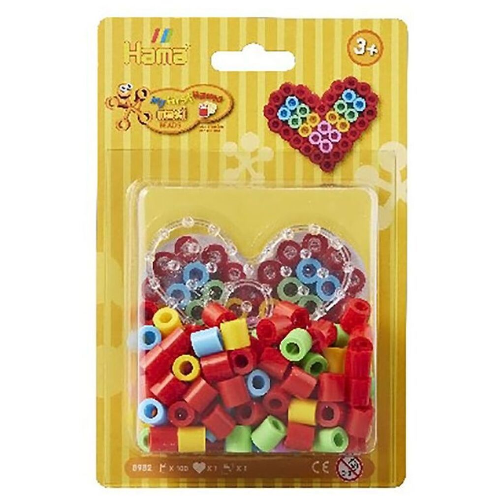 Hama Maxi Perlesæt - 100 stk. - Hjerte