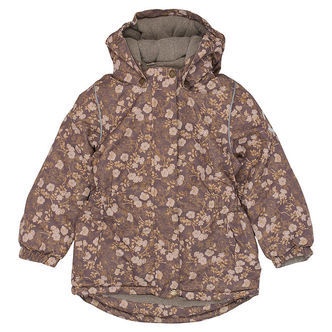 Mikk-Line Vinterjakke - Recycled - Sparrow m. Blomster