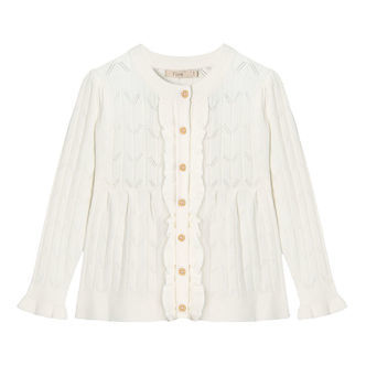 Fliink Cardigan - Strik - Sunny - Cloud Dancer