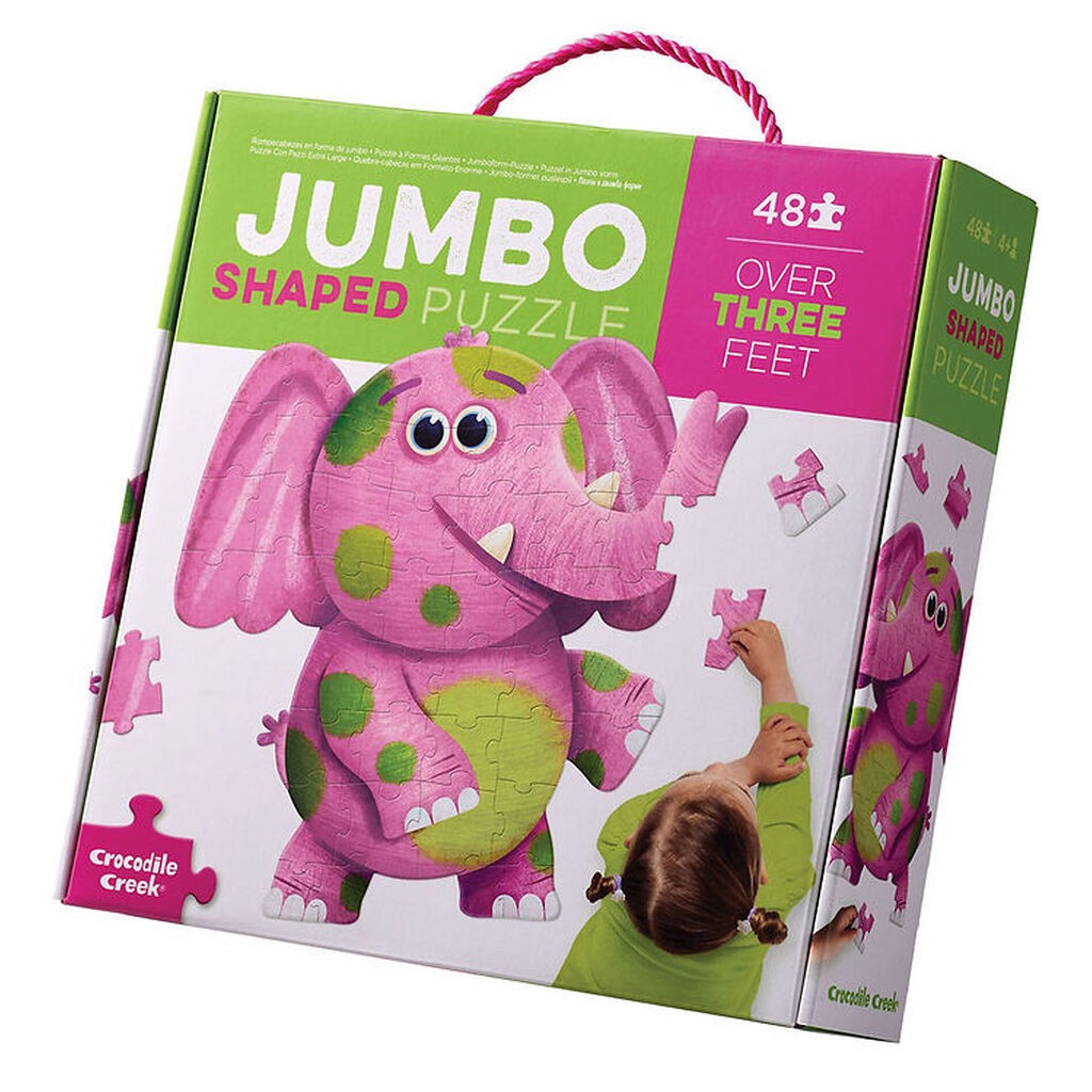 Crocodile Creek Puslespil - 48 Brikker - Jumbo Elefant